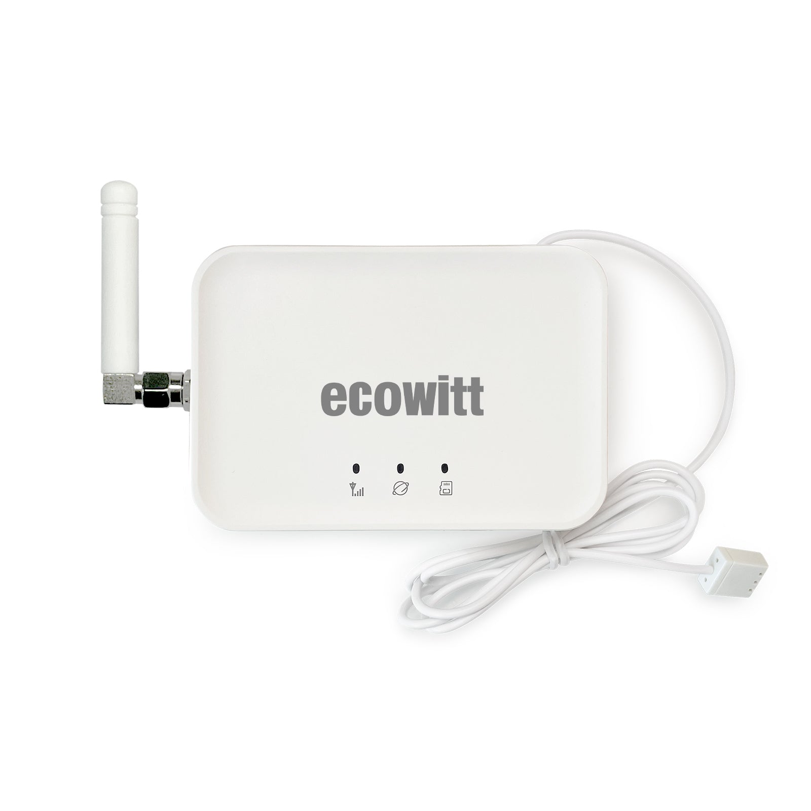 Gateway Ecowitt GW3000 con antena, conexi&oacute;n Ethernet y sonda interior
